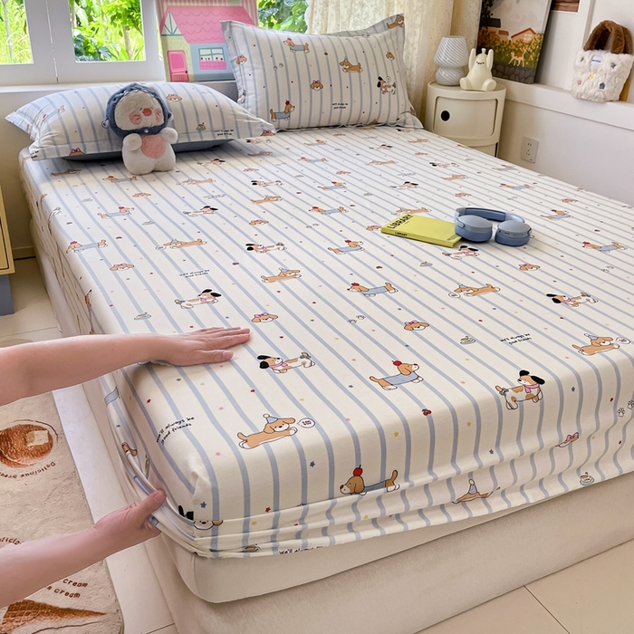 91家纺网 家纺一手货源 找家纺 莱通家纺 2025春夏新款12868纯棉印花单被套 被套单件-系列二（商家提供买家秀） 糖纸童年