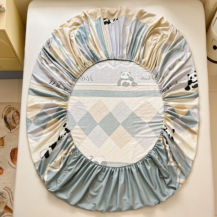 91家纺网 家纺一手货源 找家纺 莱通家纺 2025春夏新款12868纯棉印花单被套 被套单件-系列二（商家提供买家秀） 调皮熊猫