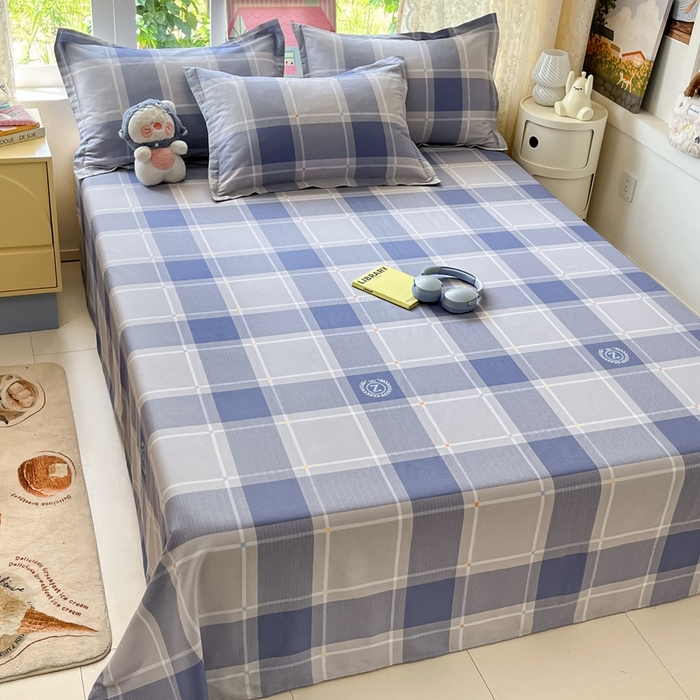 91家纺网 家纺一手货源 找家纺 莱通家纺 2025春夏新款12868纯棉印花四件套-系列二（商家提供买家秀） 英伦风