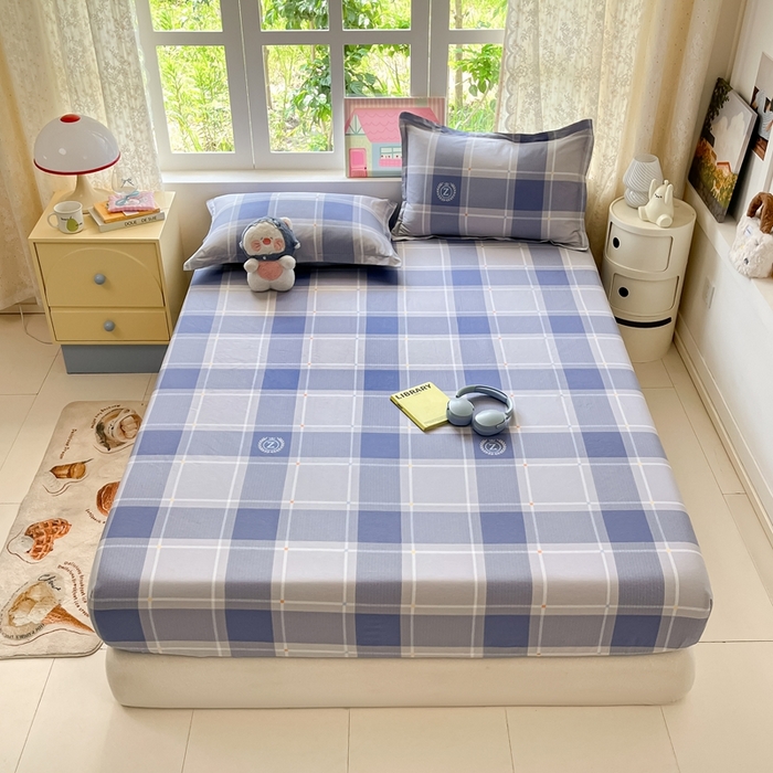 91家纺网 家纺一手货源 找家纺 莱通家纺 2025春夏新款12868纯棉印花四件套-系列二（商家提供买家秀） 英伦风