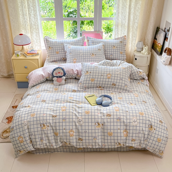 91家纺网 家纺一手货源 找家纺 莱通家纺 2025春夏新款12868纯棉印花单被套 被套单件-系列二（商家提供买家秀） 童年趣事