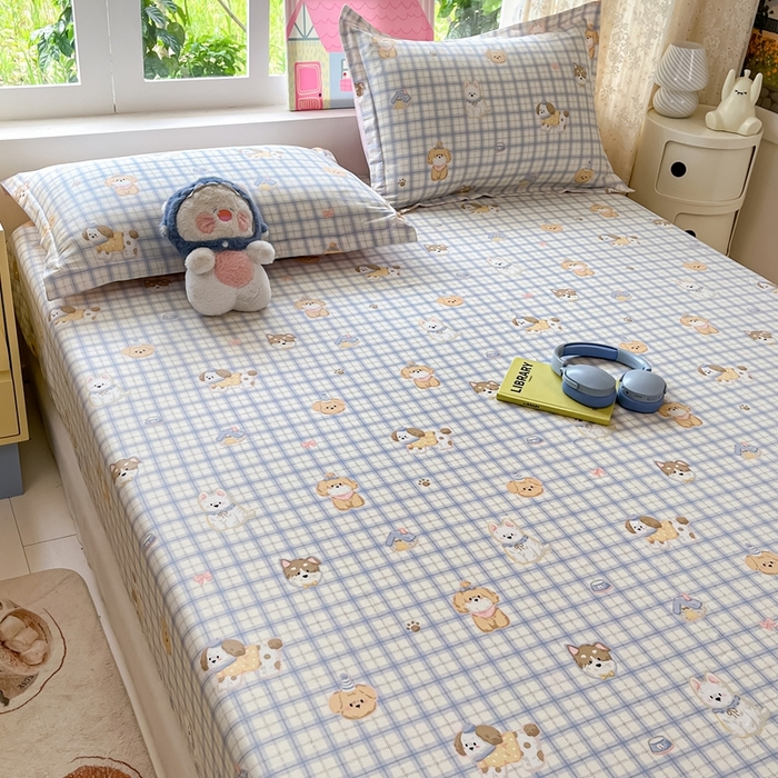 91家纺网 家纺一手货源 找家纺 莱通家纺 2025春夏新款12868纯棉印花单被套 被套单件-系列二（商家提供买家秀） 童年趣事