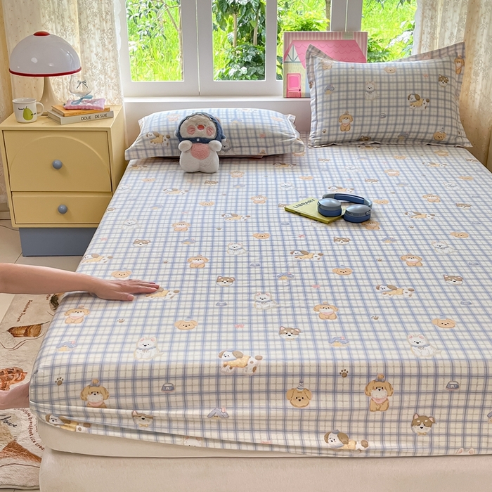 91家纺网 家纺一手货源 找家纺 莱通家纺 2025春夏新款12868纯棉印花单被套 被套单件-系列二（商家提供买家秀） 童年趣事