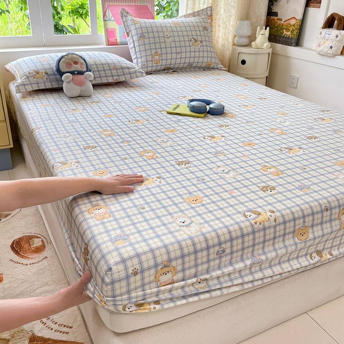 91家纺网 家纺一手货源 找家纺 莱通家纺 2025春夏新款12868纯棉印花单被套 被套单件-系列二（商家提供买家秀） 童年趣事