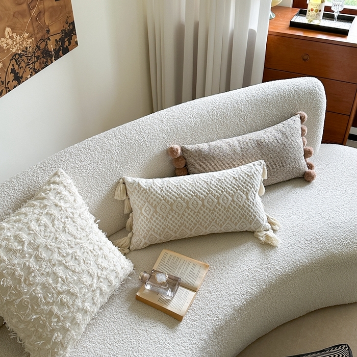 91家纺网 家纺一手货源 找家纺 （总）918拾朵家居 2025新款黑白复古风轻奢抱枕长条腰靠