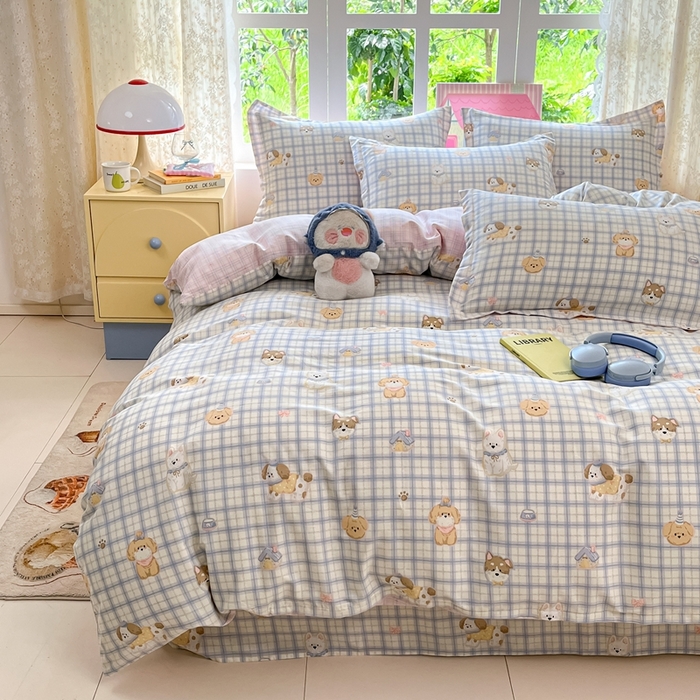 91家纺网 家纺一手货源 找家纺 莱通家纺 2025春夏新款12868纯棉印花单被套 被套单件-系列二（商家提供买家秀） 童年趣事