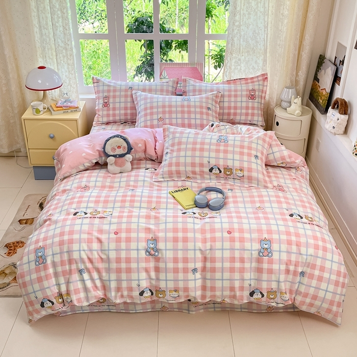 91家纺网 家纺一手货源 找家纺 莱通家纺 2025春夏新款12868纯棉印花单被套 被套单件-系列二（商家提供买家秀） 童趣伙伴