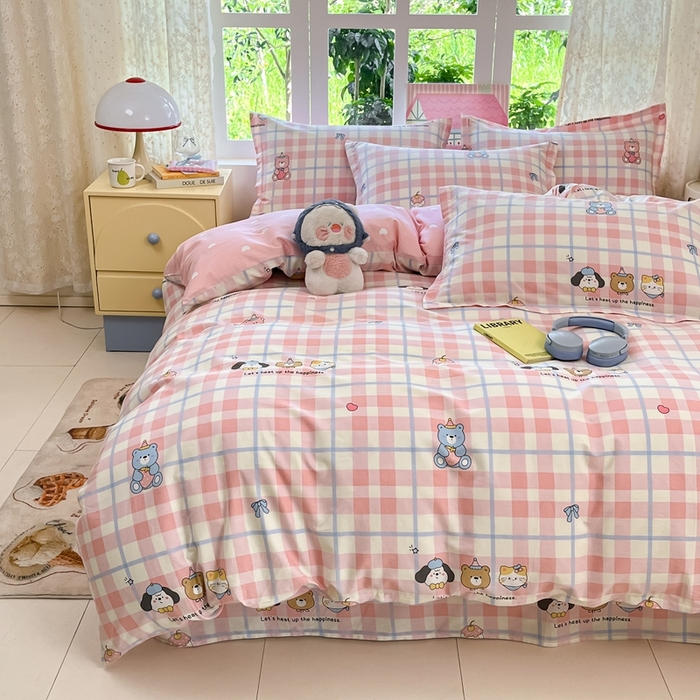 91家纺网 家纺一手货源 找家纺 莱通家纺 2025春夏新款12868纯棉印花单被套 被套单件-系列二（商家提供买家秀） 童趣伙伴