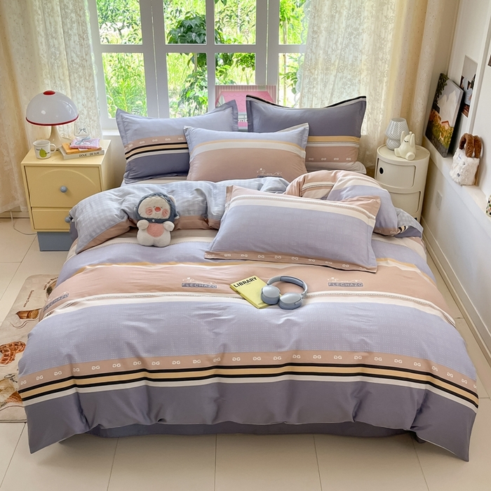 莱通家纺 2025春夏新款12868纯棉印花四件套-系列二（商家提供买家秀） 正交暮色