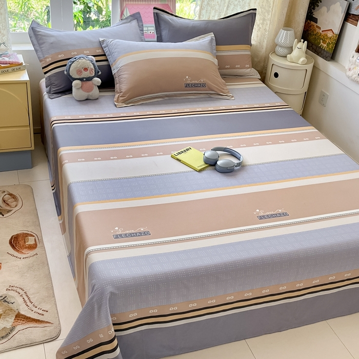 91家纺网 家纺一手货源 找家纺 莱通家纺 2025春夏新款12868纯棉印花四件套-系列二（商家提供买家秀） 正交暮色