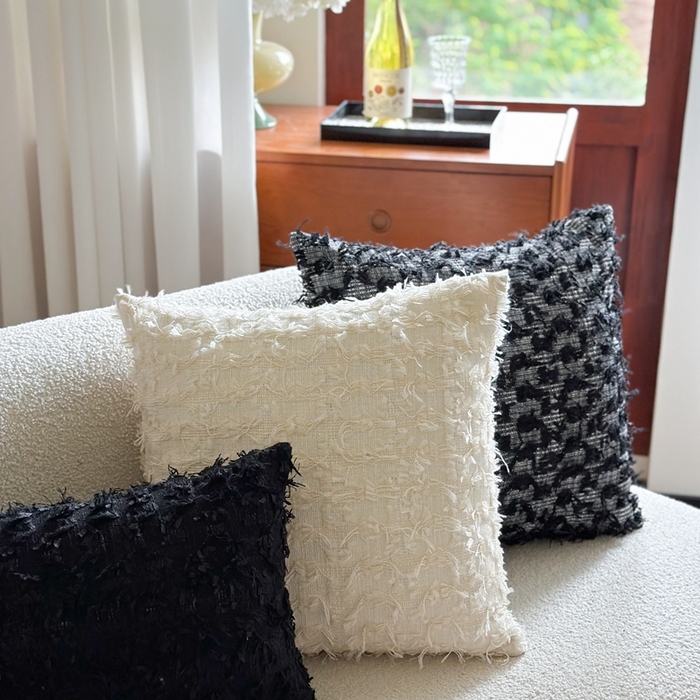 91家纺网 家纺一手货源 找家纺 （总）918拾朵家居 2025新款立体流苏小香风抱枕