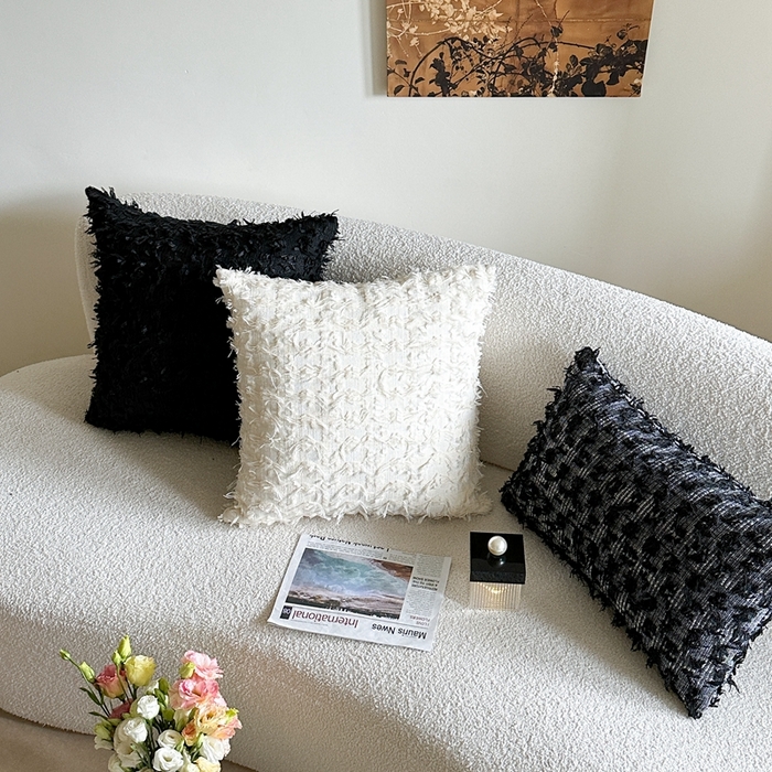 91家纺网 家纺一手货源 找家纺 （总）918拾朵家居 2025新款立体流苏小香风抱枕