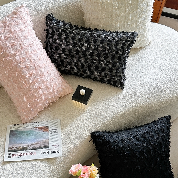 91家纺网 家纺一手货源 找家纺 （总）918拾朵家居 2025新款立体流苏小香风抱枕