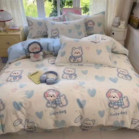 91家纺网 家纺一手货源 找家纺 （总）莱通家纺 2025春夏新款12868纯棉印花四件套-系列二（商家提供买家秀）