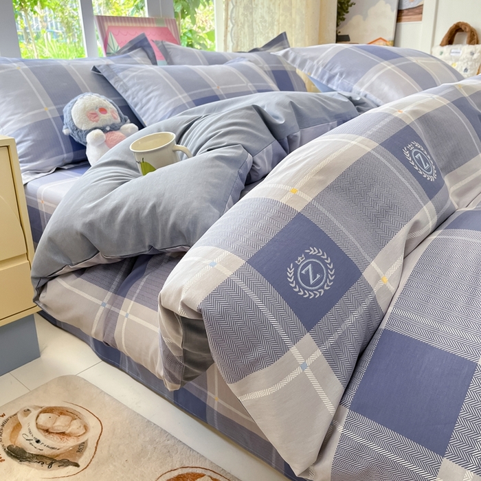 91家纺网 家纺一手货源 找家纺 莱通家纺 2025春夏新款12868纯棉印花单被套 被套单件-系列二（商家提供买家秀） 英伦风