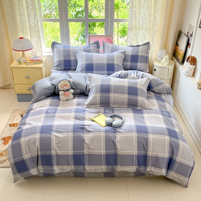 91家纺网 家纺一手货源 找家纺 莱通家纺 2025春夏新款12868纯棉印花单被套 被套单件-系列二（商家提供买家秀） 英伦风