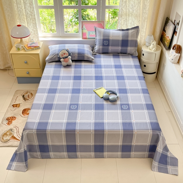 91家纺网 家纺一手货源 找家纺 莱通家纺 2025春夏新款12868纯棉印花单被套 被套单件-系列二（商家提供买家秀） 英伦风