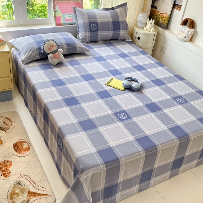 91家纺网 家纺一手货源 找家纺 莱通家纺 2025春夏新款12868纯棉印花单被套 被套单件-系列二（商家提供买家秀） 英伦风