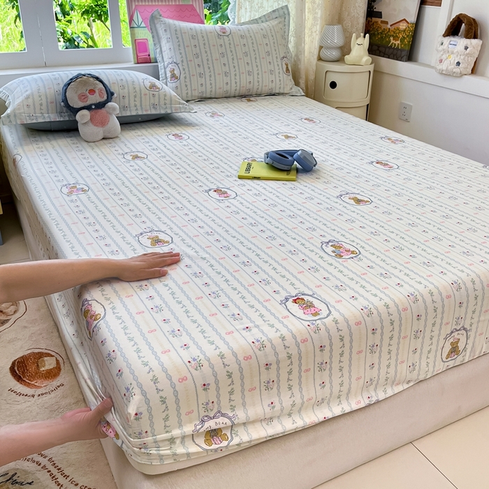 91家纺网 家纺一手货源 找家纺 莱通家纺 2025春夏新款12868纯棉印花单被套 被套单件-系列二（商家提供买家秀） 月光摇蓝草