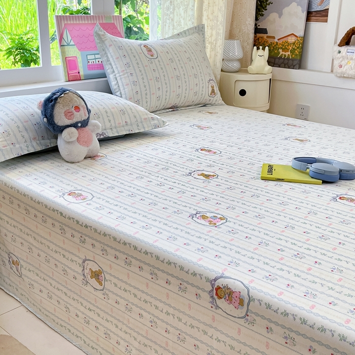 91家纺网 家纺一手货源 找家纺 莱通家纺 2025春夏新款12868纯棉印花单被套 被套单件-系列二（商家提供买家秀） 月光摇蓝草