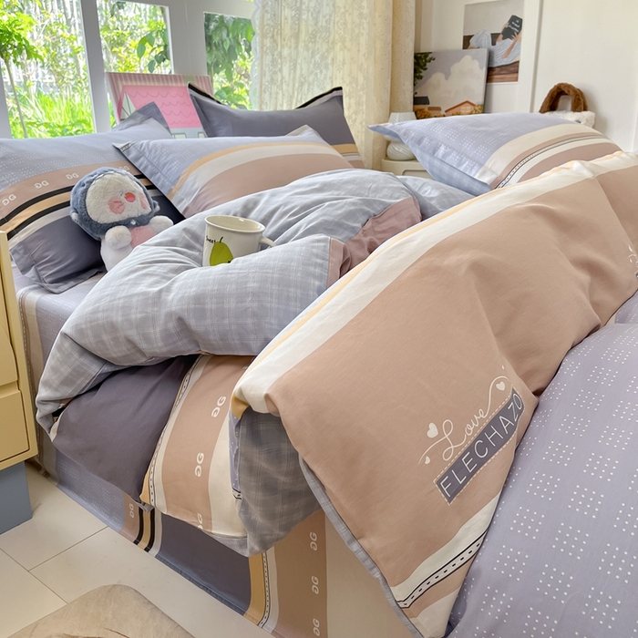 91家纺网 家纺一手货源 找家纺 莱通家纺 2025春夏新款12868纯棉印花单被套 被套单件-系列二（商家提供买家秀） 正交暮色