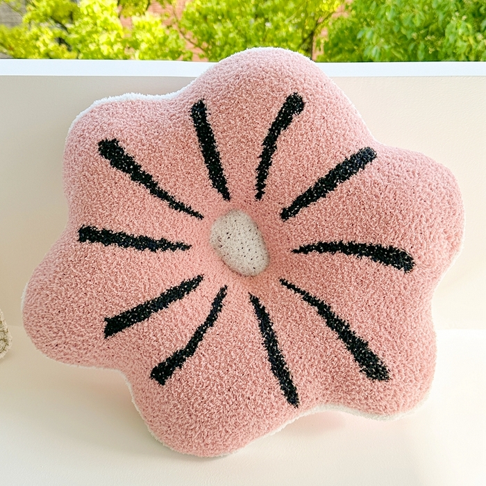 91家纺网 家纺一手货源 找家纺 （总）918拾朵家居 2025新款毛绒花瓣靠枕