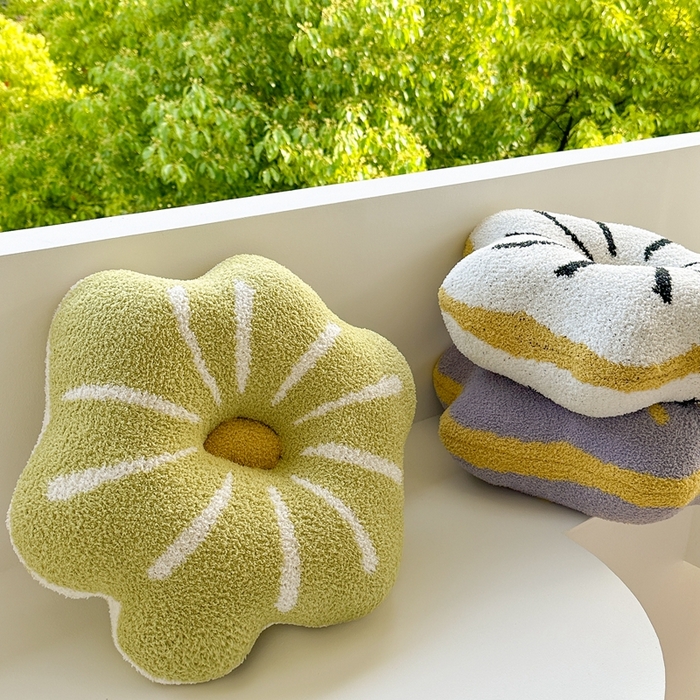 91家纺网 家纺一手货源 找家纺 （总）918拾朵家居 2025新款毛绒花瓣靠枕