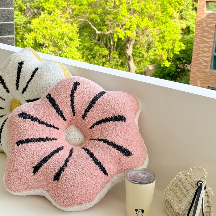 91家纺网 家纺一手货源 找家纺 （总）918拾朵家居 2025新款毛绒花瓣靠枕