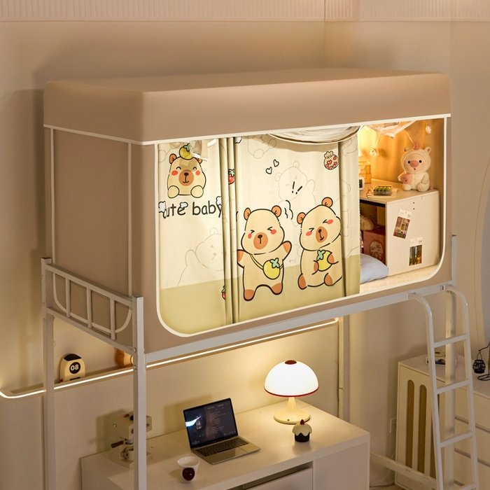 91家纺网 家纺一手货源 找家纺 （总）世婕 2025新款高精密梭织强遮光宿舍卡通学生蚊帐