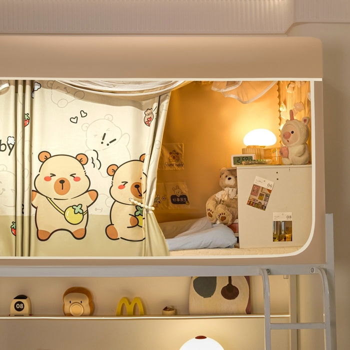 91家纺网 家纺一手货源 找家纺 （总）世婕 2025新款高精密梭织强遮光宿舍卡通学生蚊帐