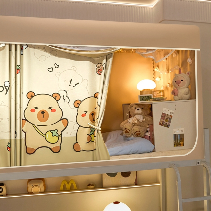 91家纺网 家纺一手货源 找家纺 （总）世婕 2025新款高精密梭织强遮光宿舍卡通学生蚊帐