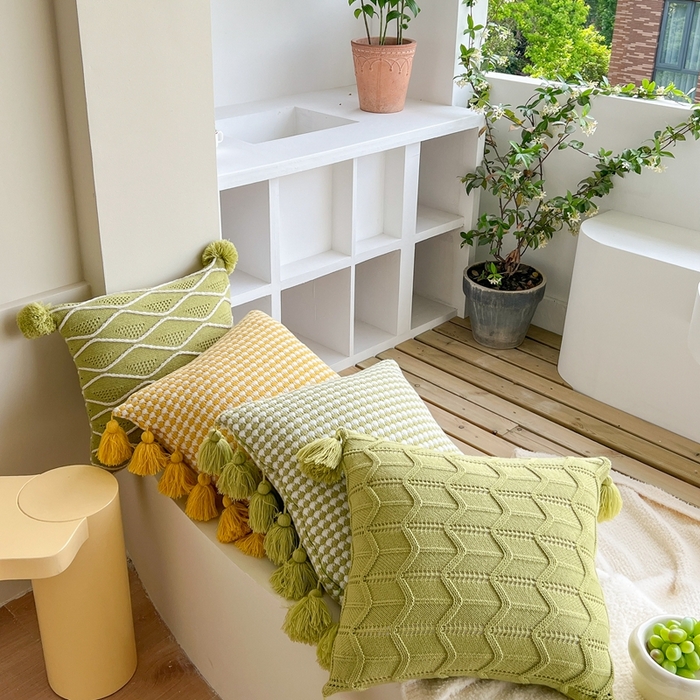 91家纺网 家纺一手货源 找家纺 （总）918拾朵家居 2025新款热卖流苏抱枕