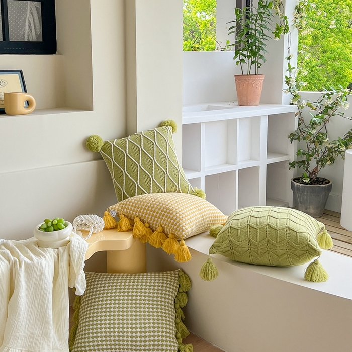 91家纺网 家纺一手货源 找家纺 （总）918拾朵家居 2025新款热卖流苏抱枕