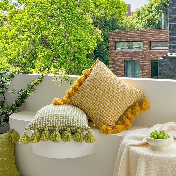 91家纺网 家纺一手货源 找家纺 （总）918拾朵家居 2025新款热卖流苏抱枕