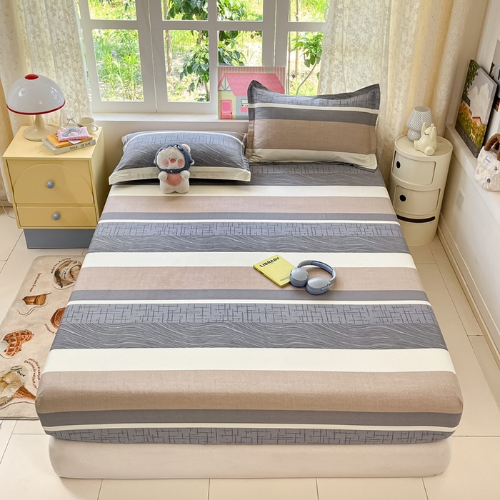 91家纺网 家纺一手货源 找家纺 （总）莱通家纺 2025春夏新款12868纯棉印花单床笠 床笠单件-系列二（商家提供买家秀）