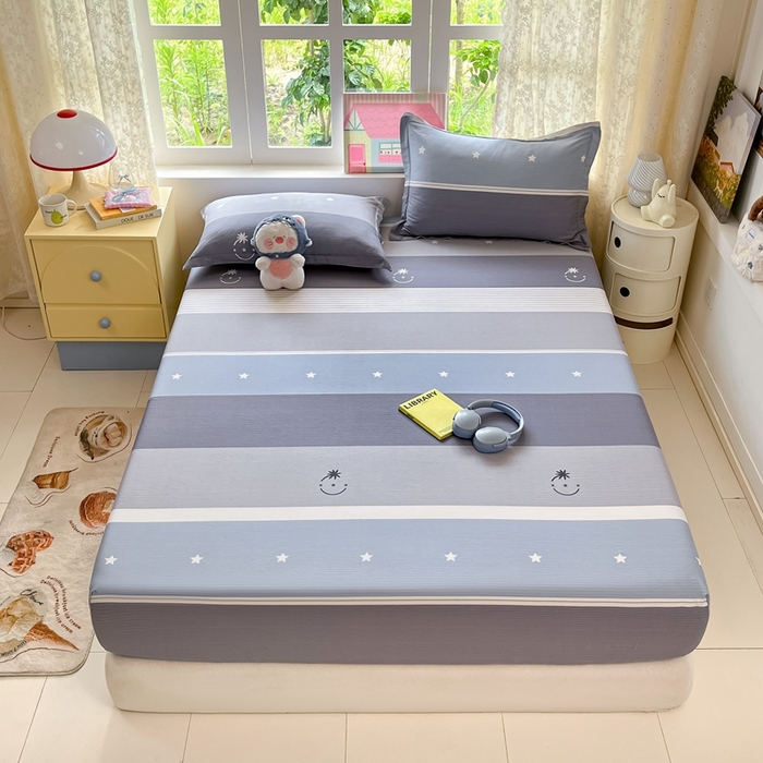 91家纺网 家纺一手货源 找家纺 （总）莱通家纺 2025春夏新款12868纯棉印花单床笠 床笠单件-系列二（商家提供买家秀）