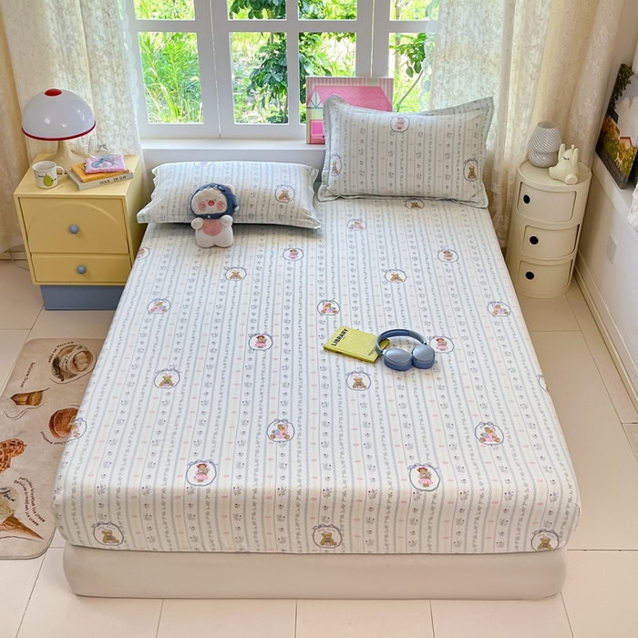 91家纺网 家纺一手货源 找家纺 （总）莱通家纺 2025春夏新款12868纯棉印花单床笠 床笠单件-系列二（商家提供买家秀）