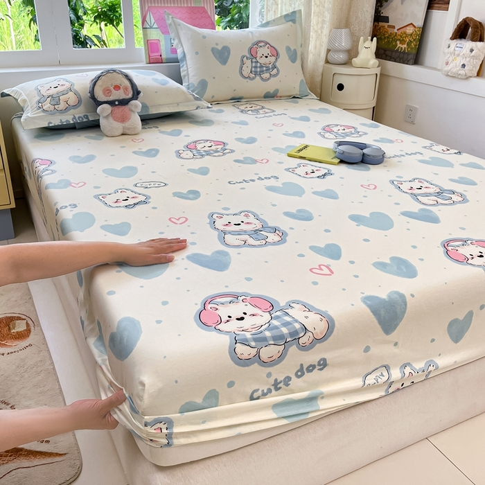 91家纺网 家纺一手货源 找家纺 莱通家纺 2025春夏新款12868纯棉印花单床笠 床笠单件-系列二（商家提供买家秀） 达乐宝贝