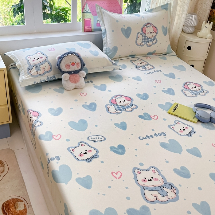 91家纺网 家纺一手货源 找家纺 莱通家纺 2025春夏新款12868纯棉印花单床笠 床笠单件-系列二（商家提供买家秀） 达乐宝贝