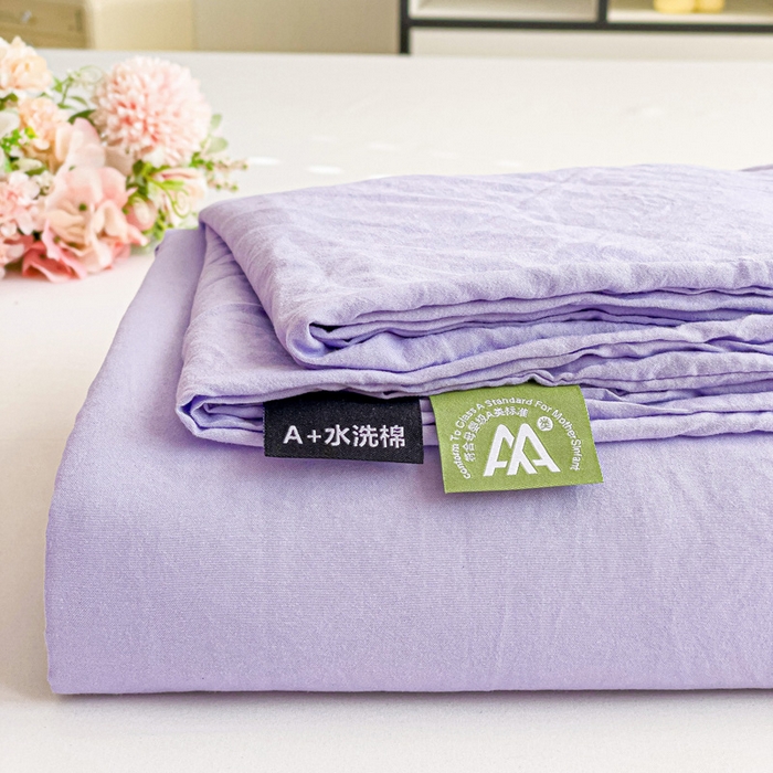 91家纺网 家纺一手货源 找家纺 （总）仟人梦 2025新款超柔110克水洗云朵棉纯色单床单-叠拍图