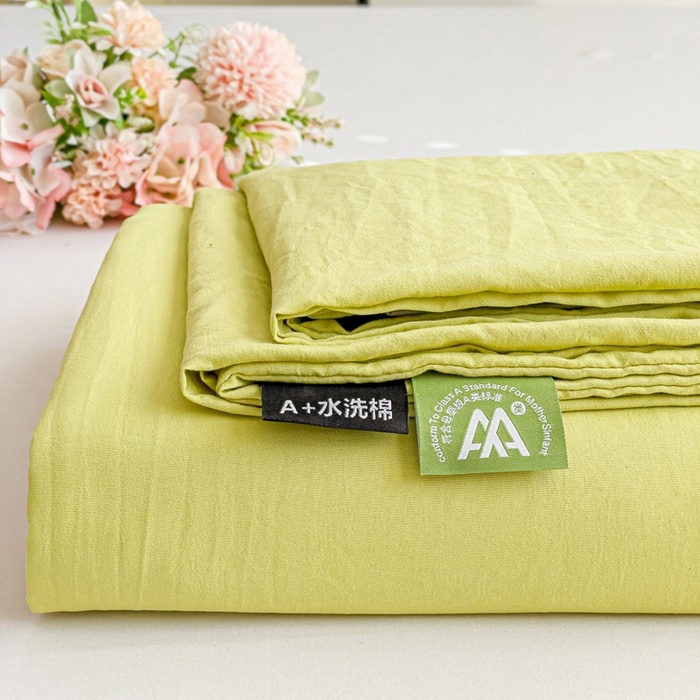 91家纺网 家纺一手货源 找家纺 （总）仟人梦 2025新款超柔110克水洗云朵棉纯色单床单-叠拍图