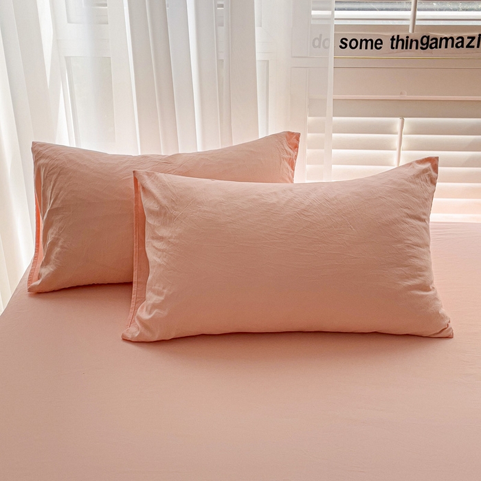 91家纺网 家纺一手货源 找家纺 仟人梦 2025新款超柔110克水洗云朵棉纯色单床单-叠拍图 玉色