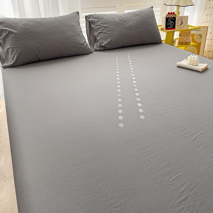91家纺网 家纺一手货源 找家纺 仟人梦 2025新款超柔110克水洗云朵棉纯色单床单-叠拍图 银灰