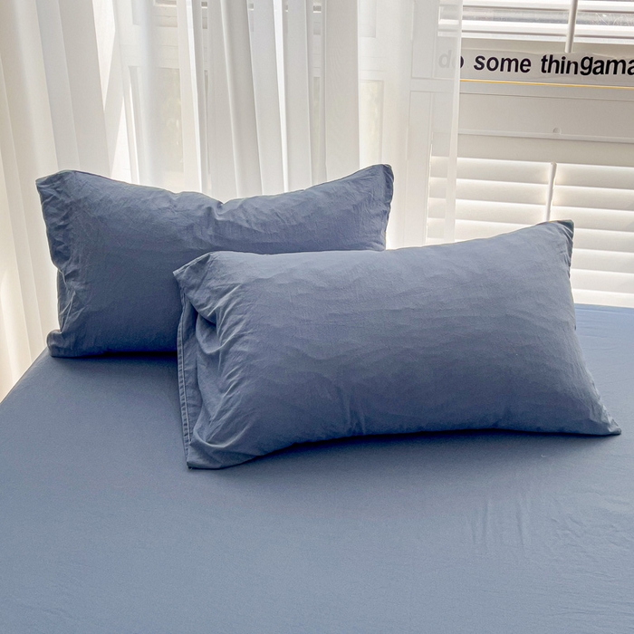 91家纺网 家纺一手货源 找家纺 仟人梦 2025新款超柔110克水洗云朵棉纯色单床单-叠拍图 雾兰