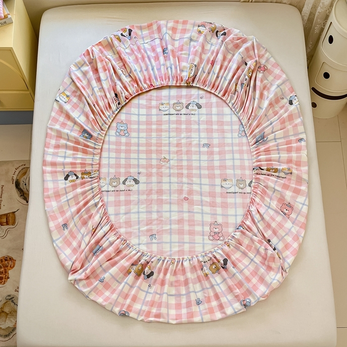 91家纺网 家纺一手货源 找家纺 莱通家纺 2025春夏新款12868纯棉印花单床笠 床笠单件-系列二（商家提供买家秀） 童趣伙伴