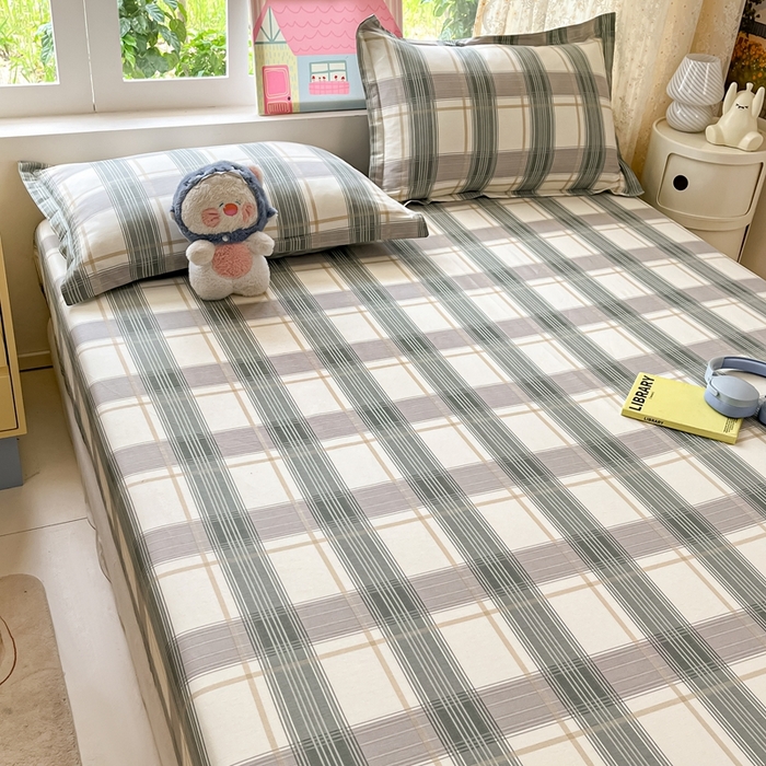 91家纺网 家纺一手货源 找家纺 莱通家纺 2025春夏新款12868纯棉印花单床笠 床笠单件-系列二（商家提供买家秀） 新格拉