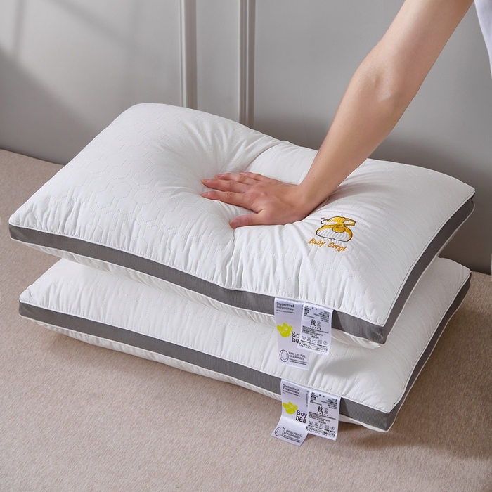 91家纺网 家纺一手货源 找家纺 （总）大熊枕芯 2025新款全棉卡通刺绣柯基舒柔全棉护颈安睡枕枕头枕芯