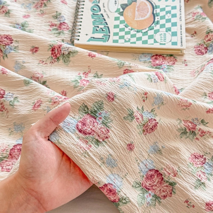 91家纺网 家纺一手货源 找家纺 丽美人家纺 2025新款A类软糯皱皱纱床单单床单单品床单单件床单 QB安娜