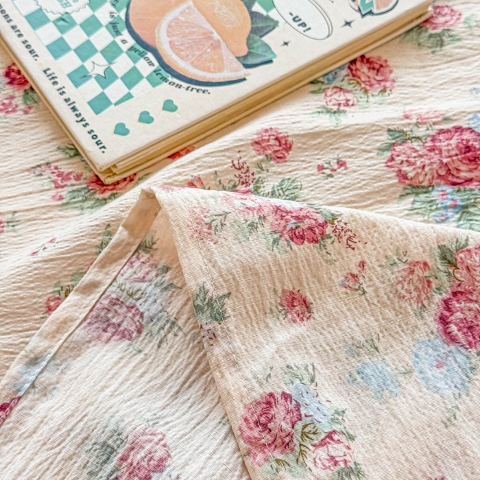 91家纺网 家纺一手货源 找家纺 丽美人家纺 2025新款A类软糯皱皱纱床单单床单单品床单单件床单 QB安娜