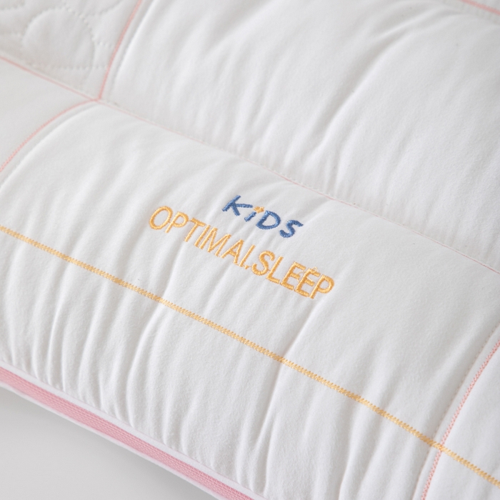 91家纺网 家纺一手货源 找家纺 大熊枕芯 2025新款全棉亲子款刺绣小熊猫儿童学生枕枕头枕芯 小熊猫刺绣-粉 48x74cm/只